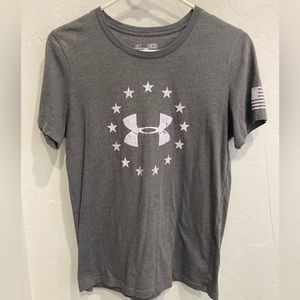 Under Armour grey and lavender tee